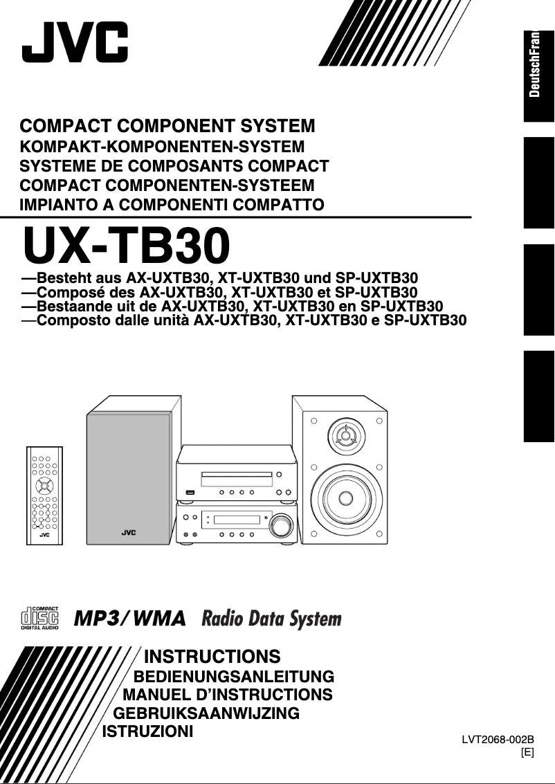 Page 1 de la notice Manuel utilisateur JVC UX-TB30