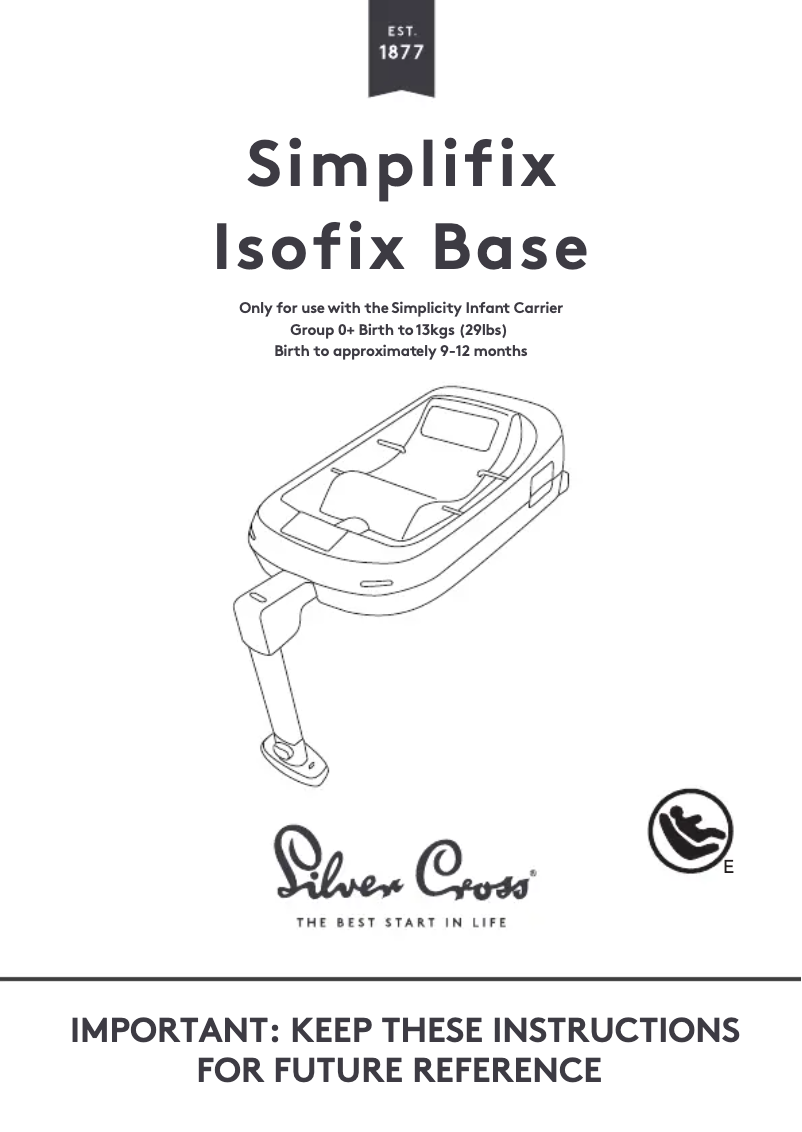 Image de la première page du manuel de l'appareil Simplifix Isofix Base