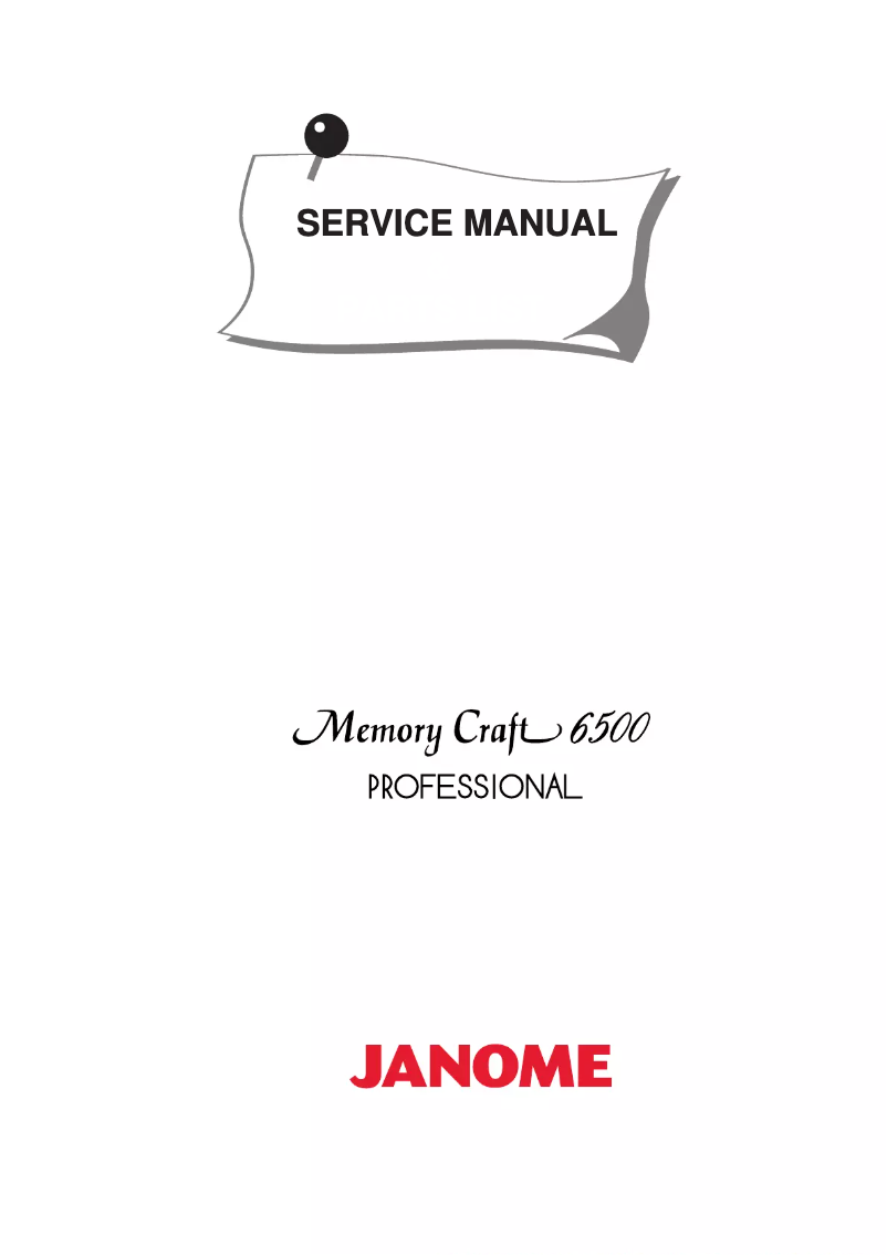 Page 1 de la notice Manuel utilisateur Janome Memory Craft 6500P