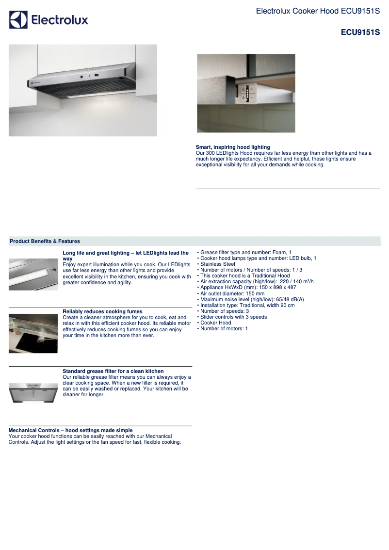 Image de la première page du manuel de l'appareil ECU9151S