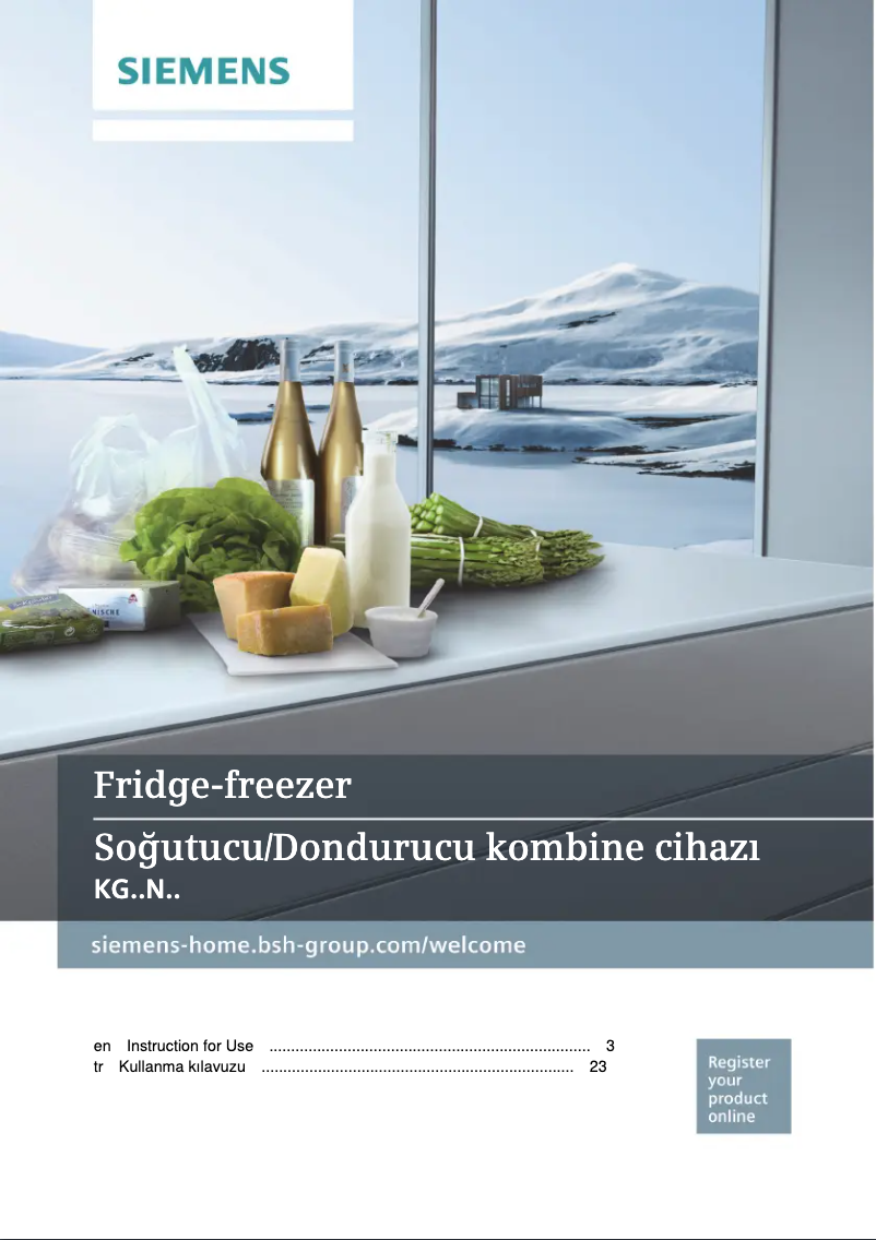 Page n°1 - Manuel utilisateur Siemens KG76NVIF0N