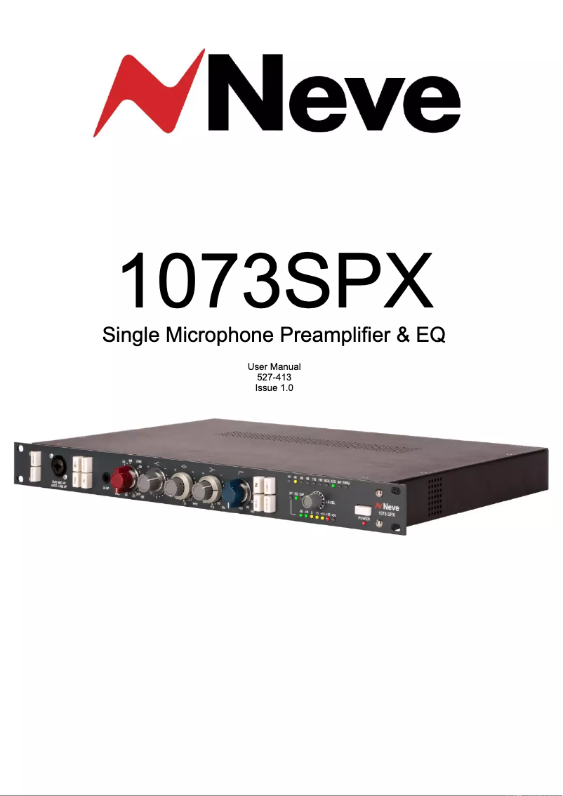 Page n°1 - Manuel utilisateur AMS Neve 1073SPX