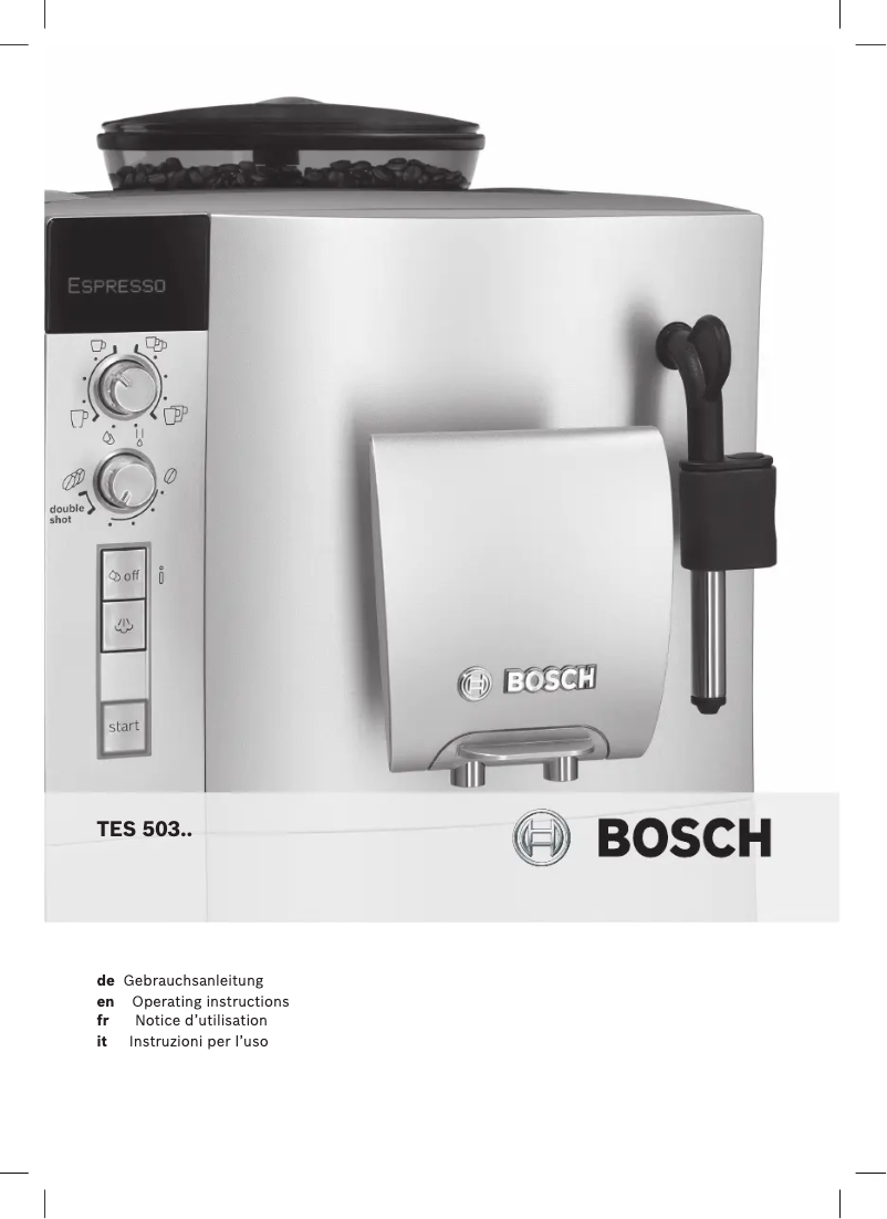 Page n°1 - Manuel utilisateur Bosch TES50351DE