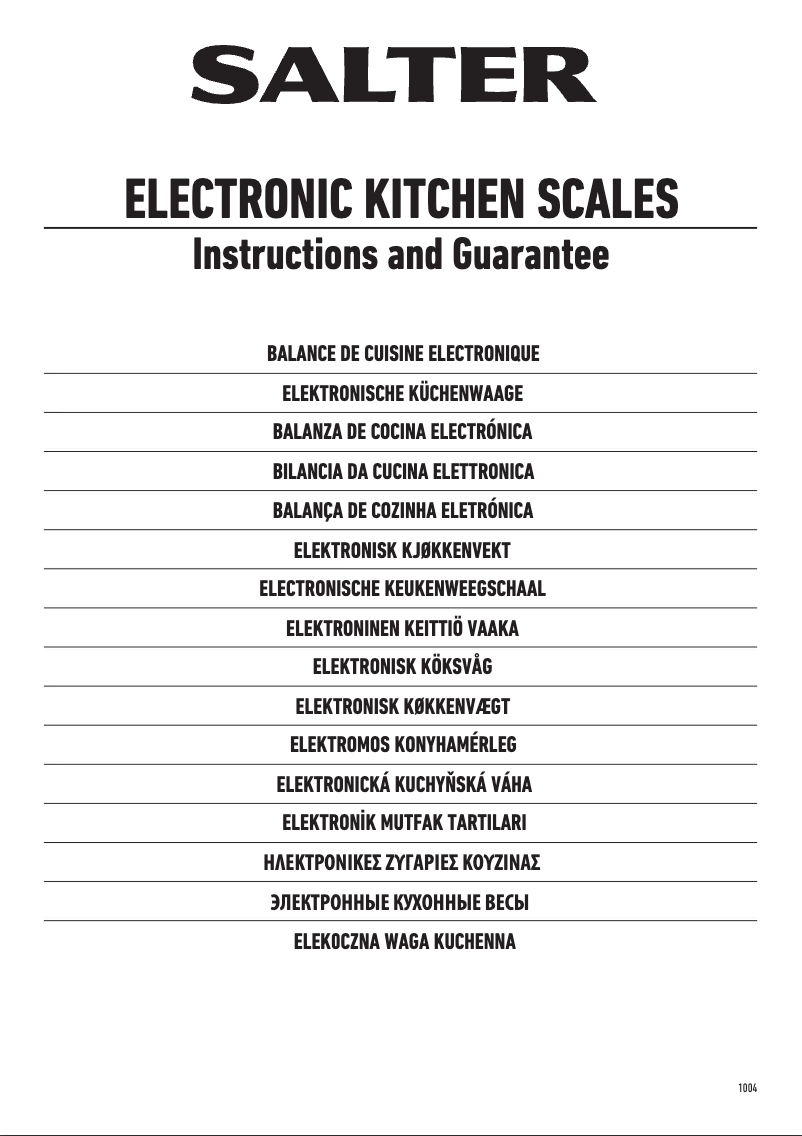 Image de la première page du manuel de l'appareil 1004