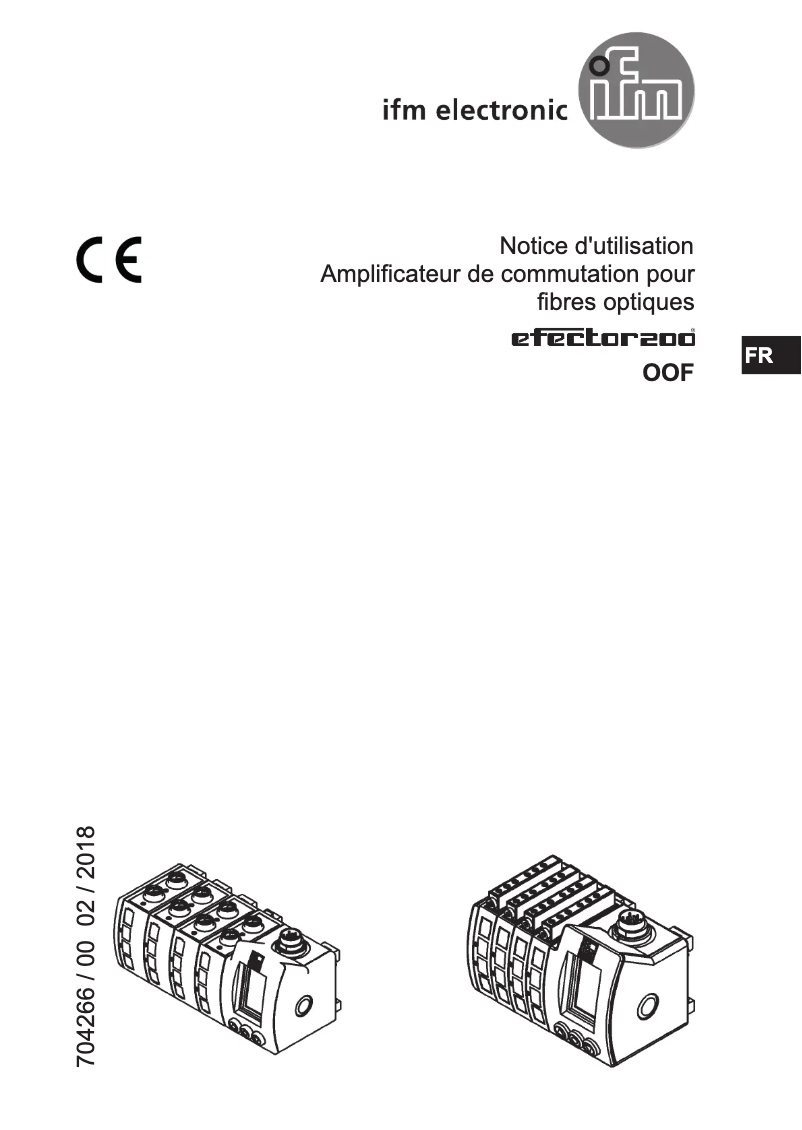 Page 1 de la notice Manuel utilisateur IFM OO5008
