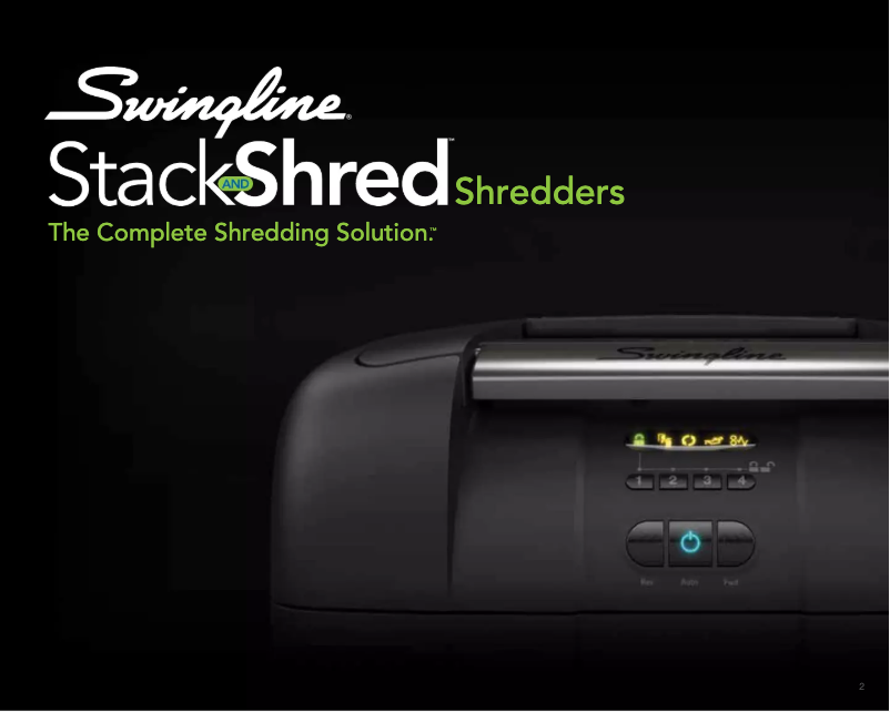 Image de la première page du manuel de l'appareil Stack-and-Shred 750M