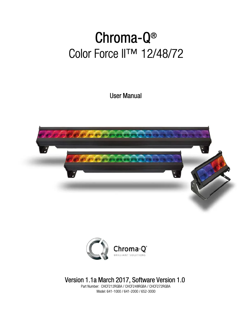 Image de la première page du manuel de l'appareil Color Force II 72