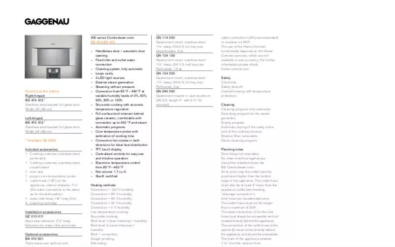 Imagen de la primera página del manual del dispositivo BS475611