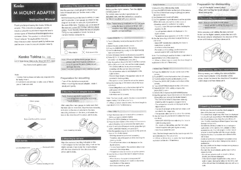 Page n°1 - Manuel utilisateur Kenko 607039