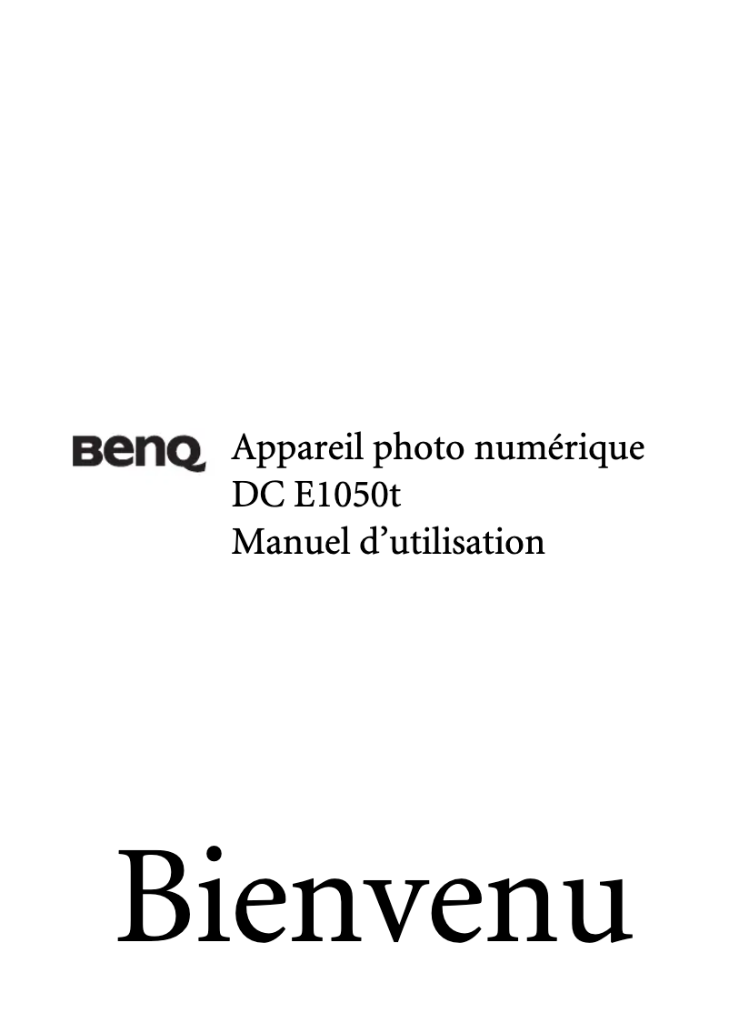 Page 1 de la notice Manuel utilisateur BenQ DC E1050t