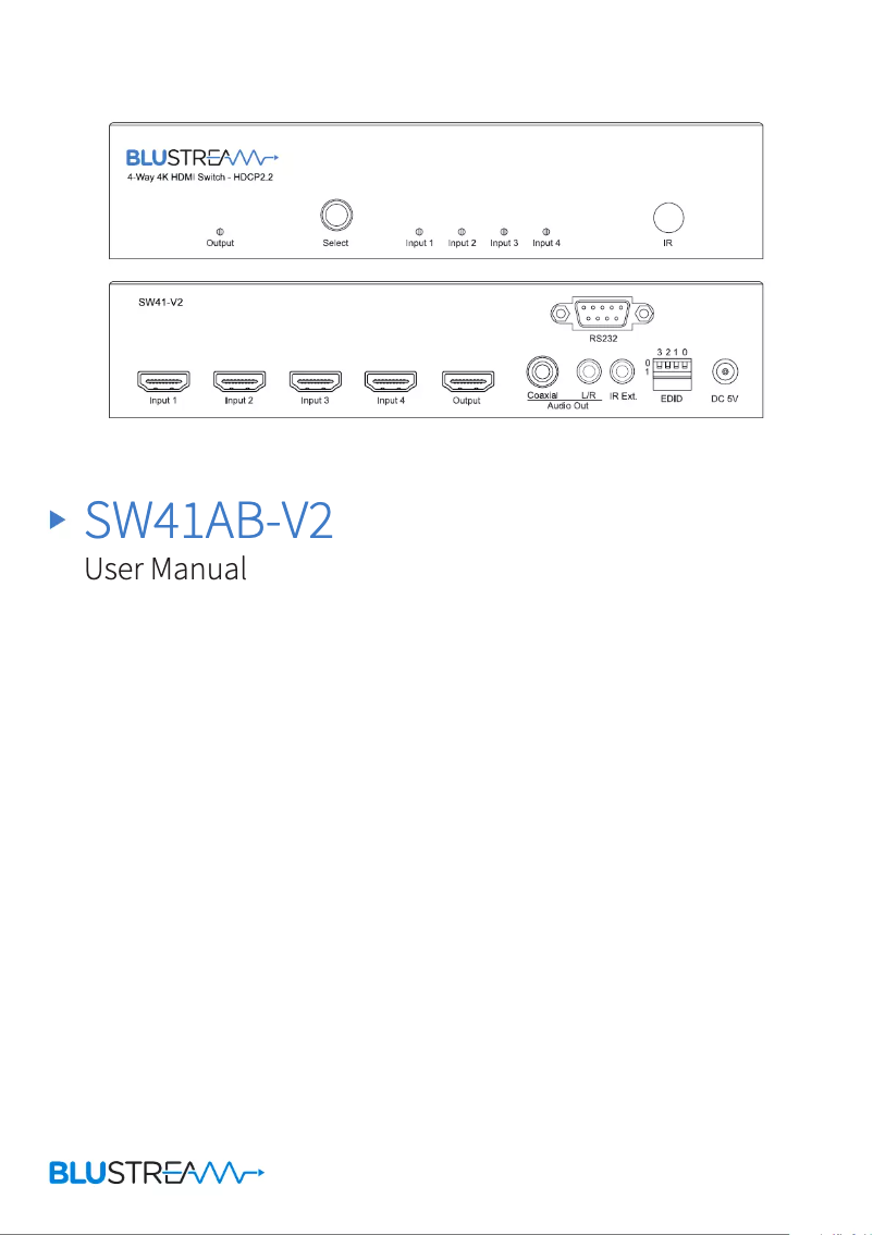 Page n°1 - Manuel utilisateur Blustream SW41AB-V2