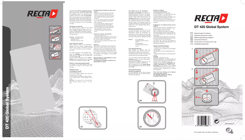 Page 1 de la notice Manuel utilisateur Recta DT 420 Global System