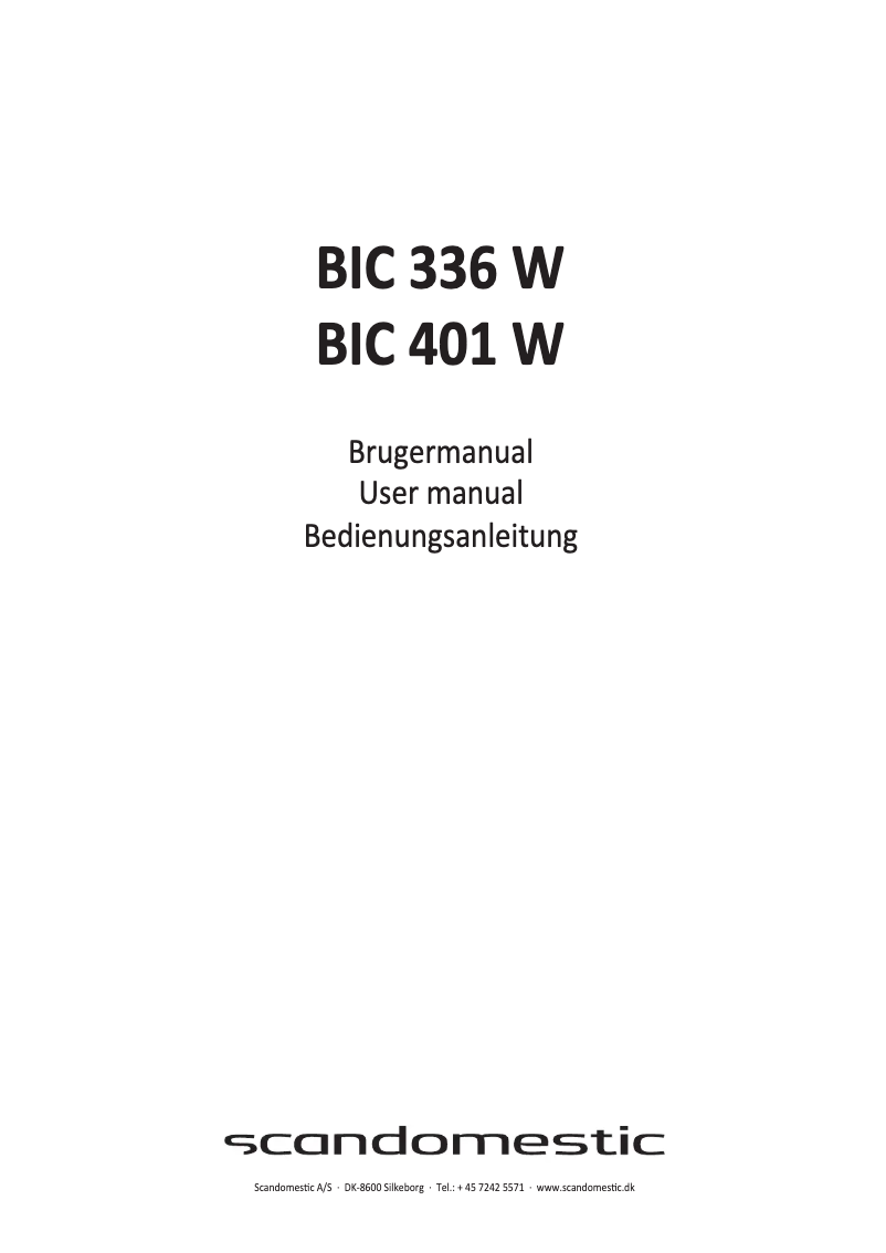 Page n°1 - Manuel utilisateur Scandomestic BIC 336 W