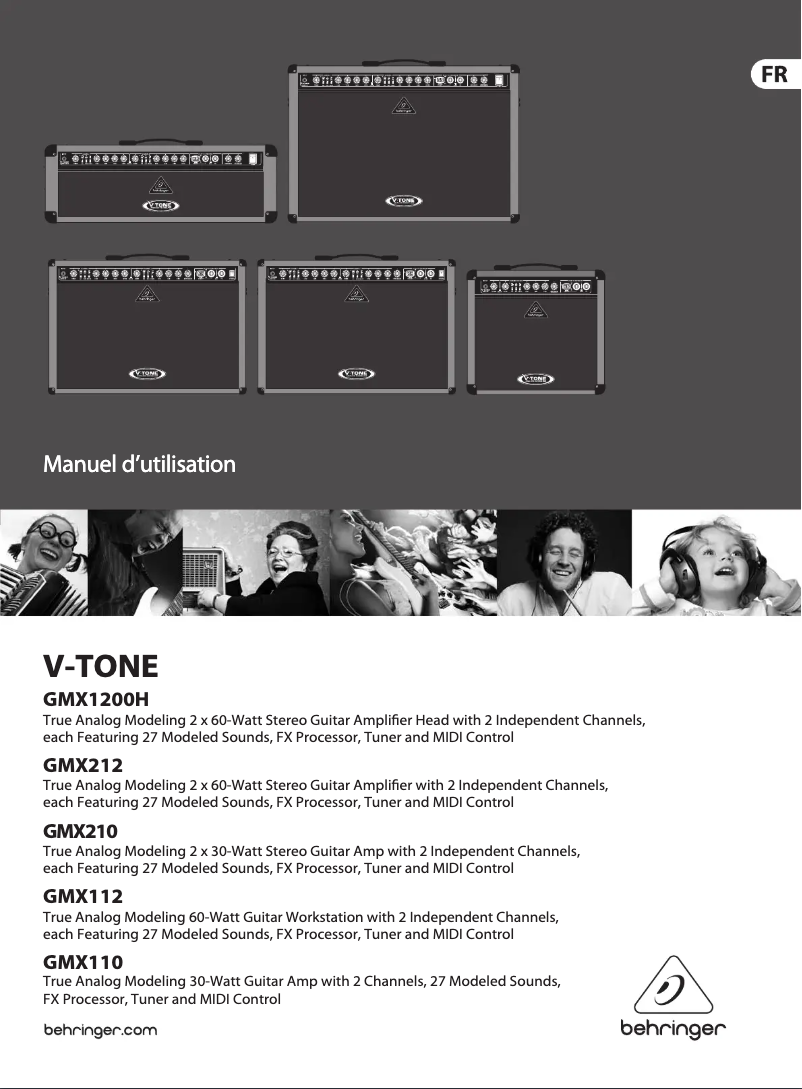 Page 1 de la notice Manuel utilisateur Behringer V-Tone GMX110