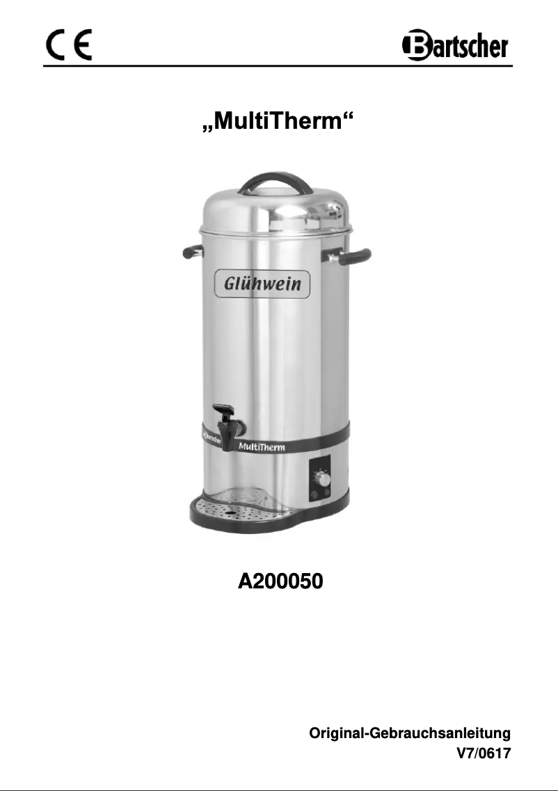 Image de la première page du manuel de l'appareil A200050