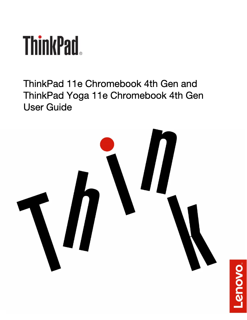 Page n°1 - Manuel utilisateur Lenovo Thinkpad Yoga 11e Chromebook 4th Gen