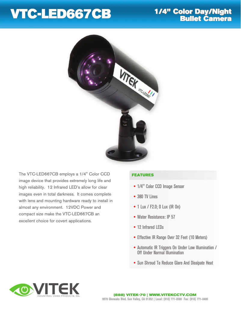 Image de la première page du manuel de l'appareil VTC-LED667CB