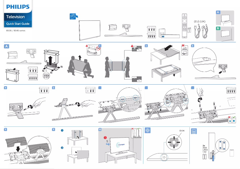 Imagen de la primera página del manual del dispositivo 65PUS8506
