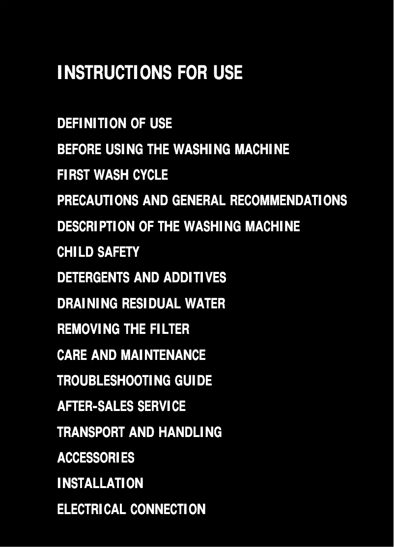 Image de la première page du manuel de l'appareil WAB 1200 SW