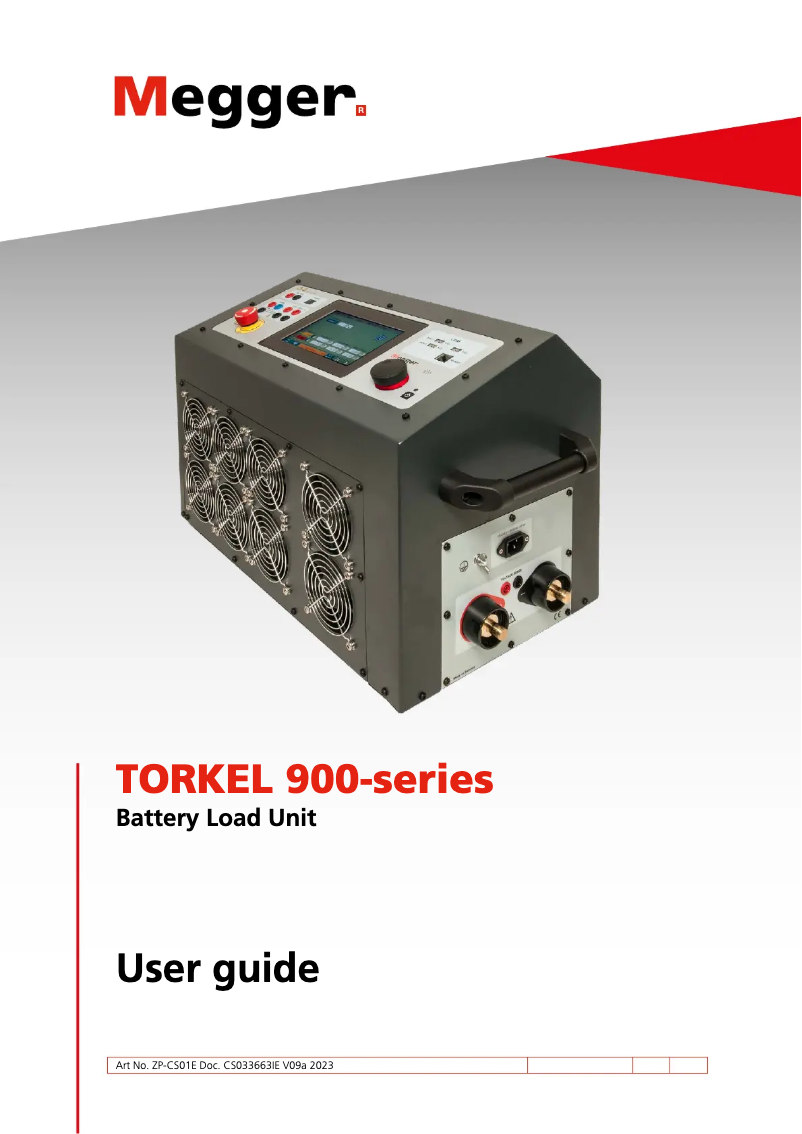 Page 1 de la notice Manuel utilisateur Megger TXL865