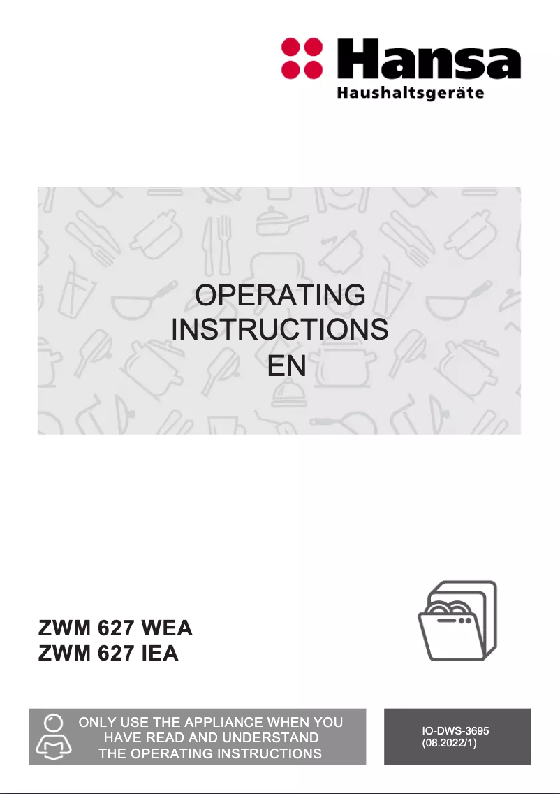 Page n°1 - Manuel utilisateur Hansa ZWM 627 WEA