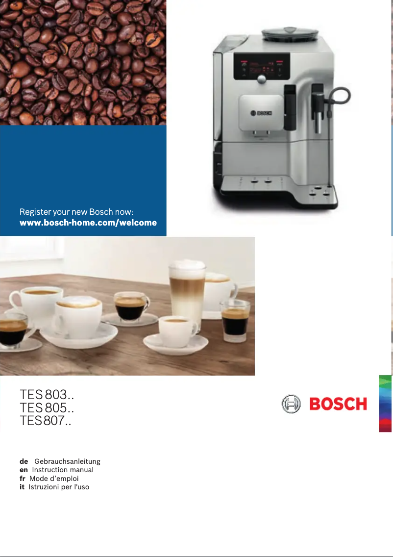 Page n°1 - Manuel utilisateur Bosch VeroSelection 300 TES80359