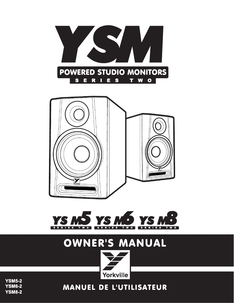 Page n°1 - Manuel utilisateur Yorkville YSM6-2
