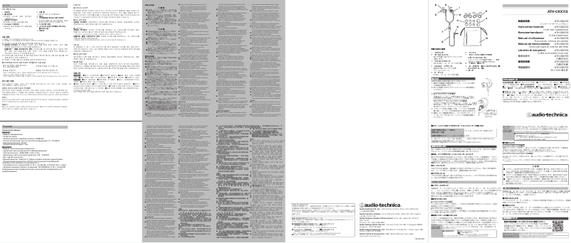 Image de la première page du manuel de l'appareil ATH-CKX7iS