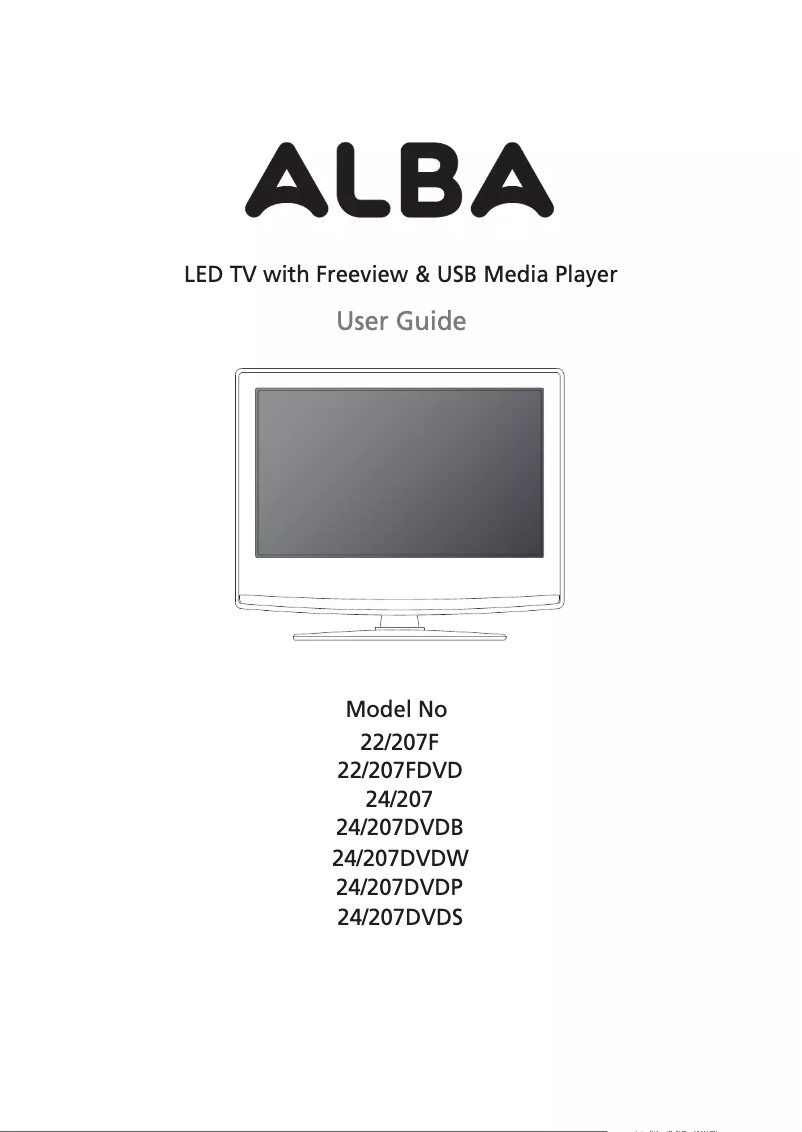 Page n°1 - Manuel utilisateur Alba 24/207DVDB