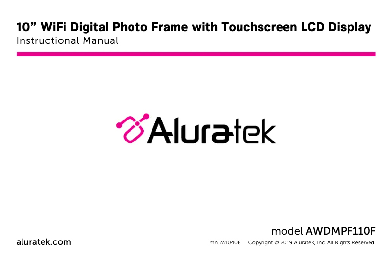 Page 1 de la notice Manuel utilisateur Aluratek AWDMPF110F