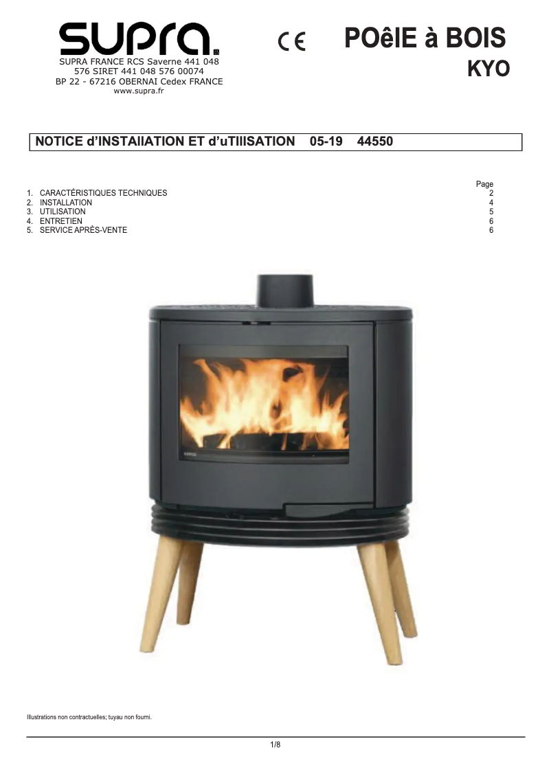 Page 1 de la notice Manuel utilisateur Supra KYO