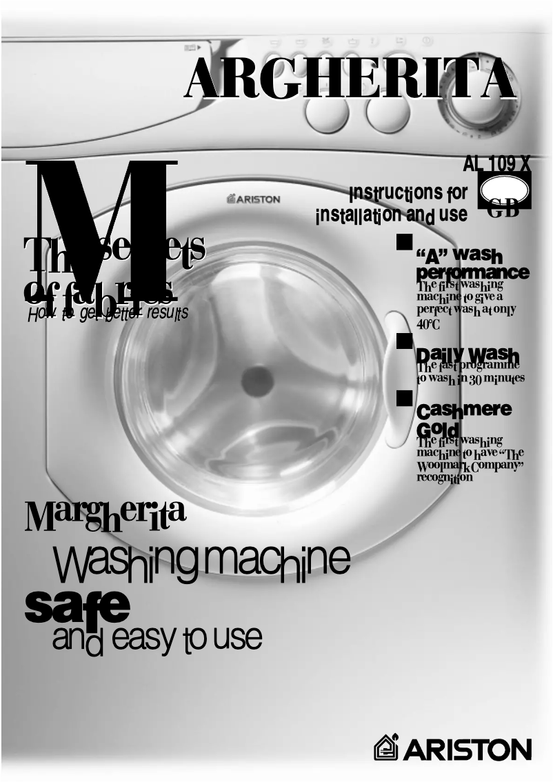 Page n°1 - Manuel utilisateur Hotpoint Ariston Al 109 x