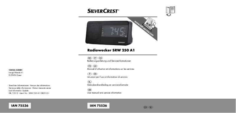 Image de la première page du manuel de l'appareil SRW 250 A1