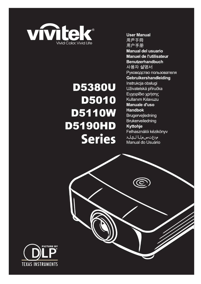 Page 1 de la notice Manuel utilisateur Vivitek D5380U - UDV