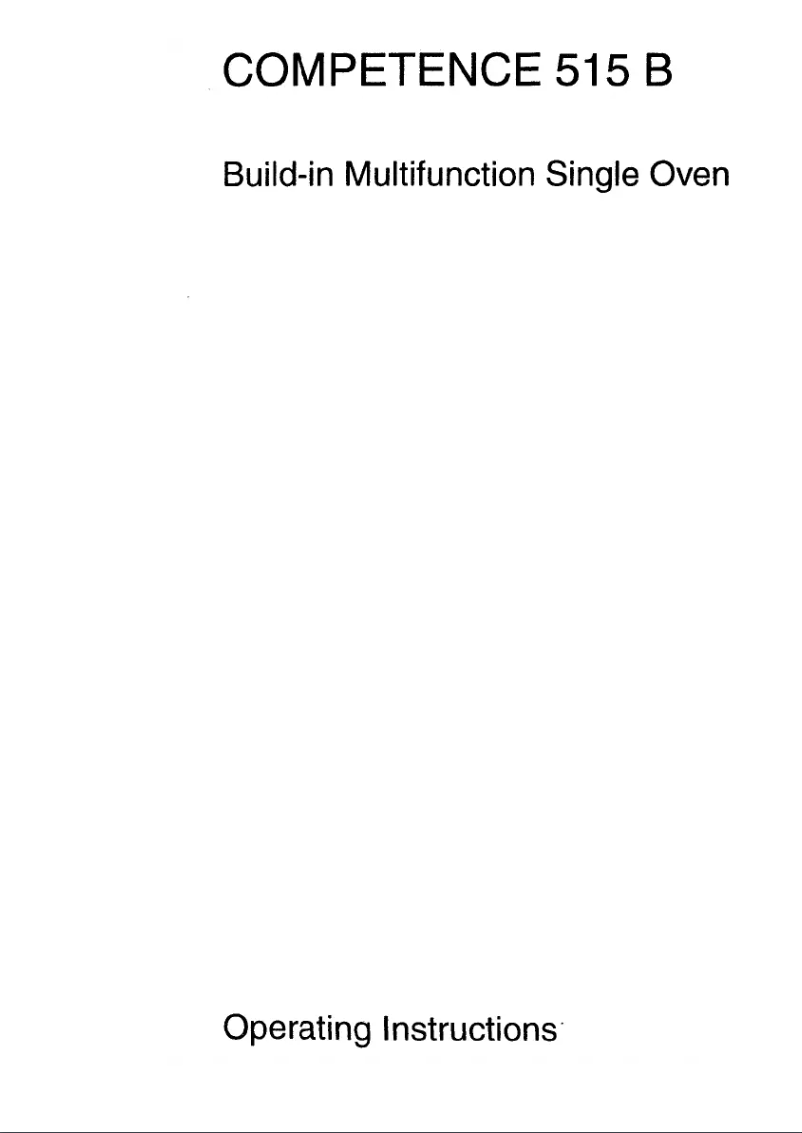 Image de la première page du manuel de l'appareil Competence 515B D