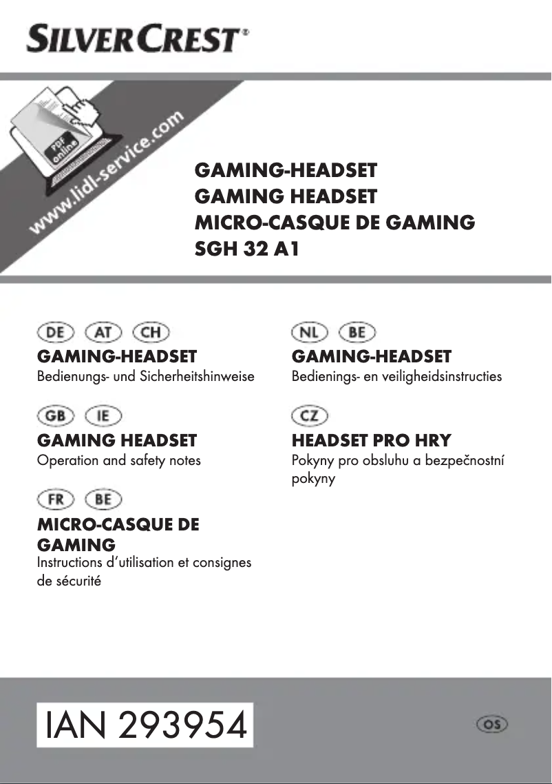 Page 1 of the manual User Manual SilverCrest SGH 32 A1