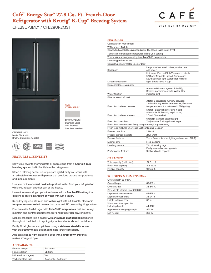 Imagen de la primera página del manual del dispositivo CFE28UP2MS1
