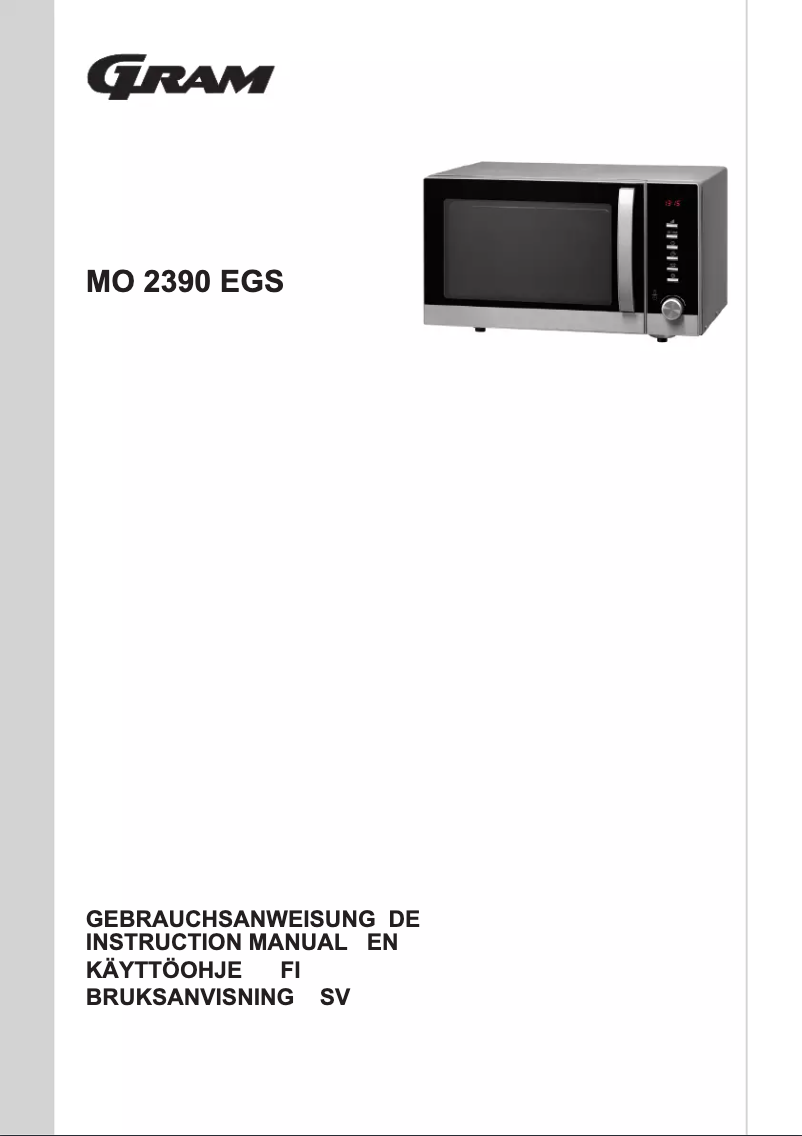 Page 1 de la notice Manuel utilisateur Gram MO 2390 EGS