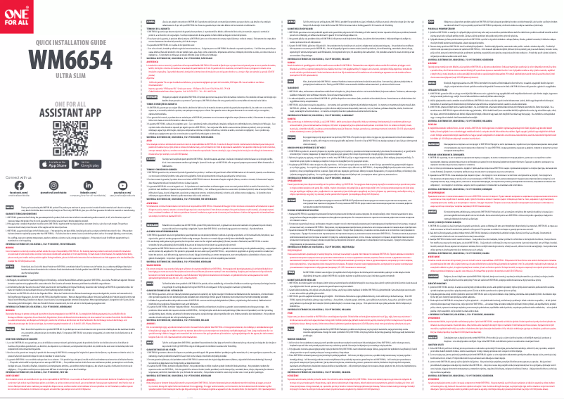 Page 1 de la notice Manuel utilisateur One for all WM6654