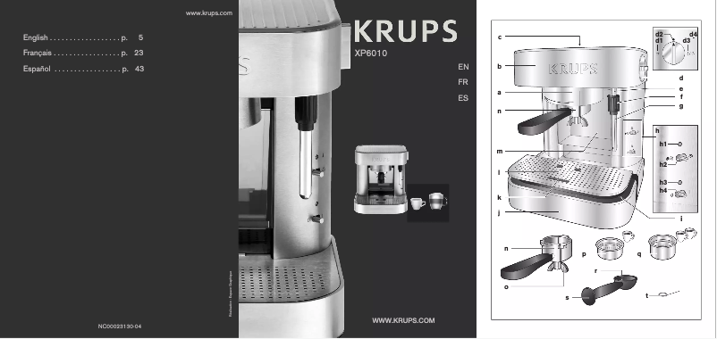 Image de la première page du manuel de l'appareil XP6010