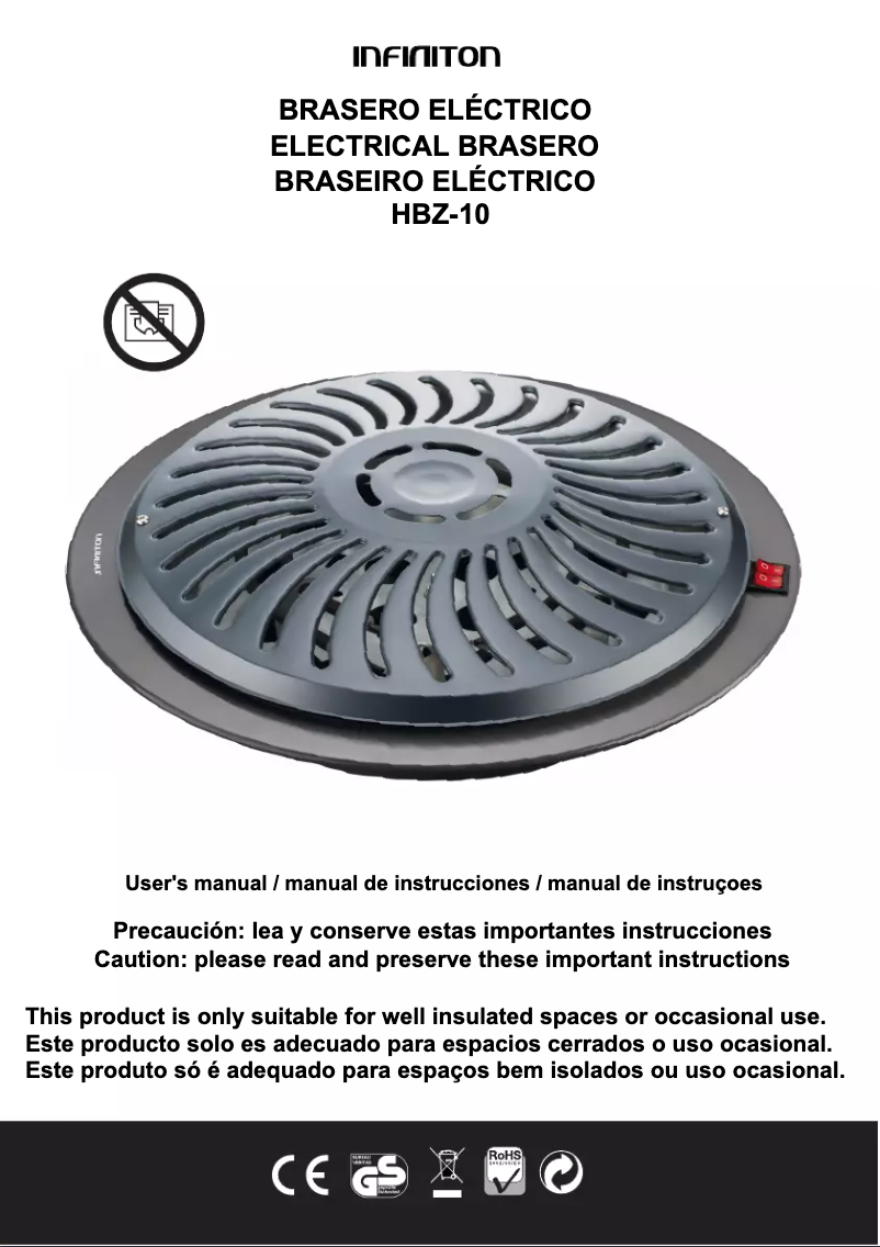 Page 1 of the manual User Manual Infiniton HBZ-10