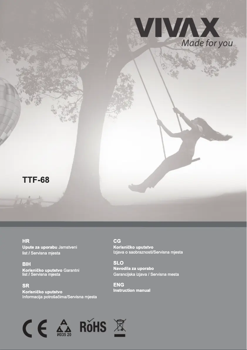 Página 1 del manual Manual de usuario Vivax TTF-68