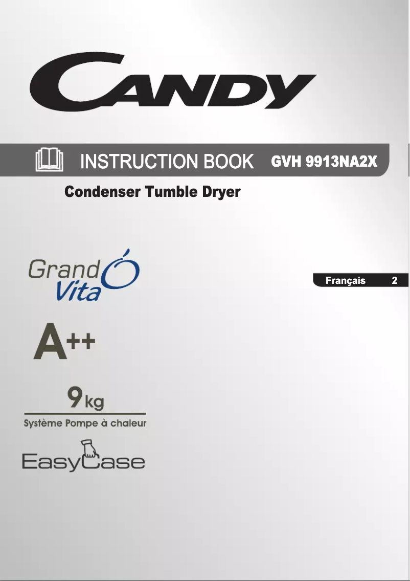 Page n°1 - Manuel utilisateur Candy GVH 9913NA2X-47