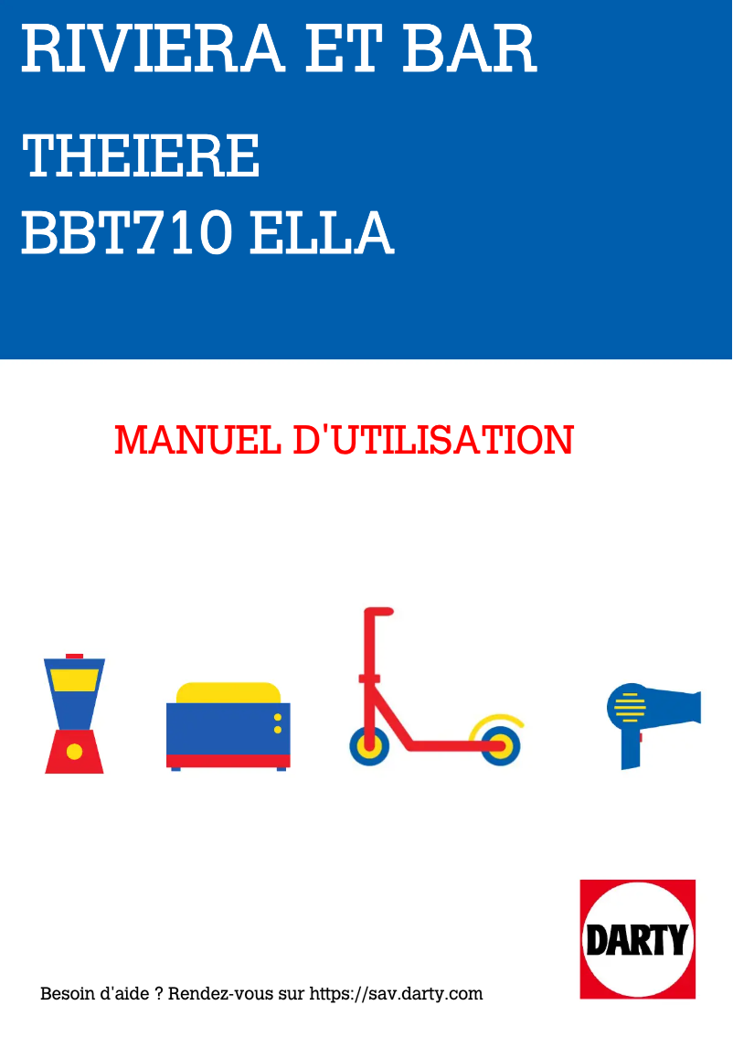 Image de la première page du manuel de l'appareil BBT710