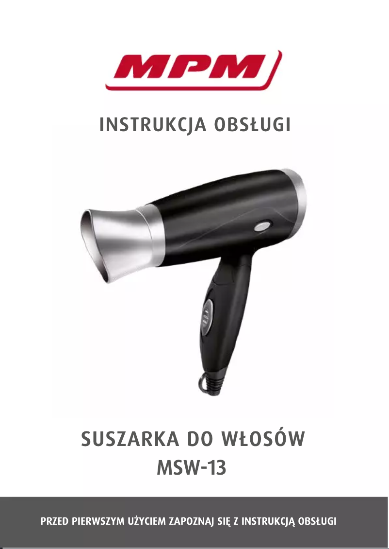 Page n°1 - Manuel utilisateur MPM MSW-13