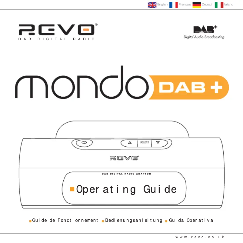 Image de la première page du manuel de l'appareil Mondo DAB