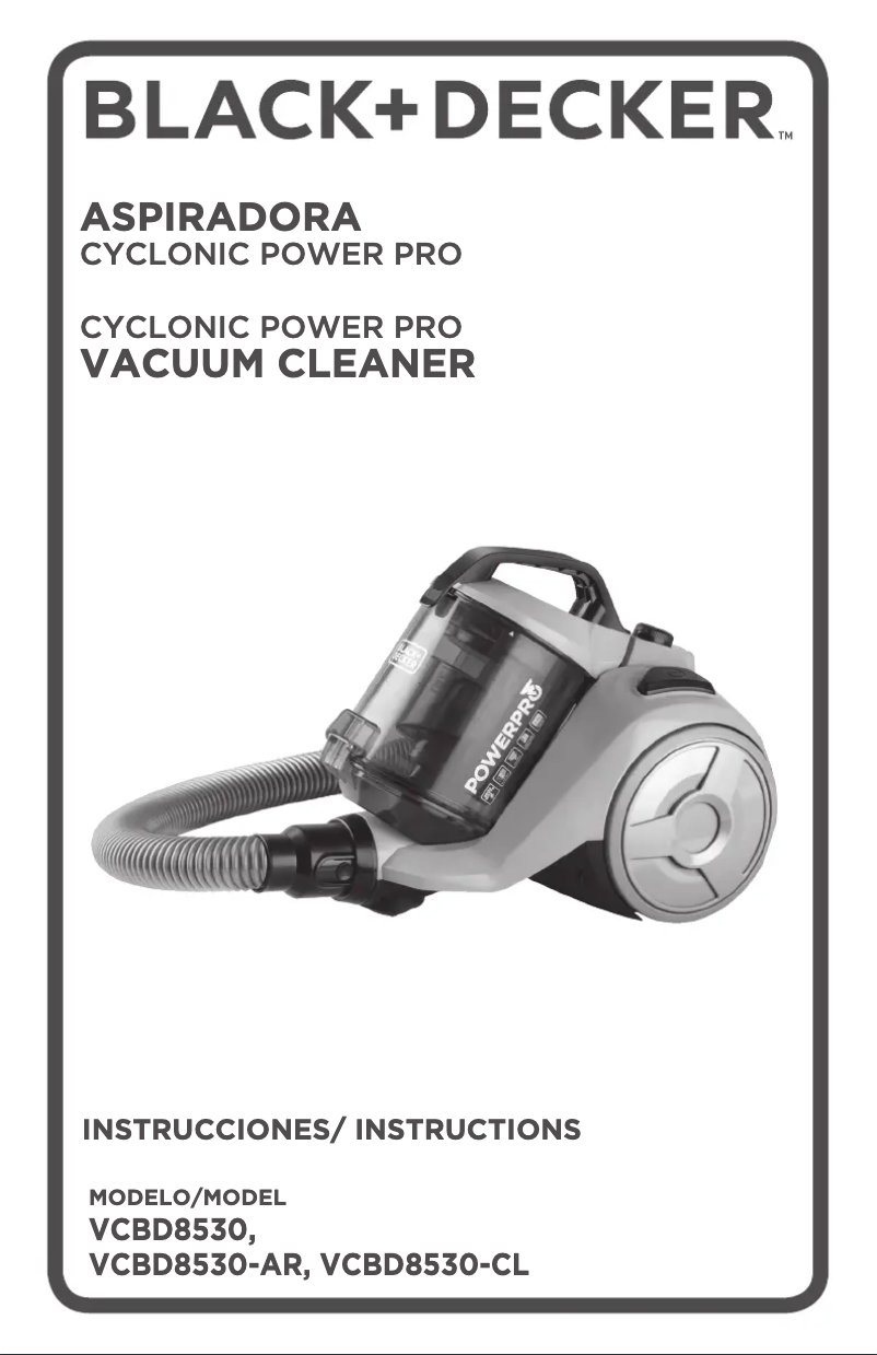 Página 1 del manual Manual de usuario Black & Decker VCBD8530