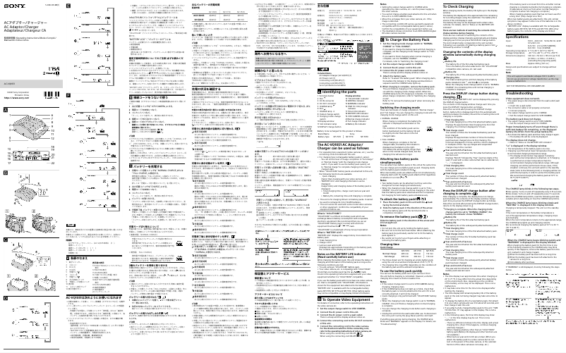 Página 1 del manual Manual de usuario Sony AC-VQ1051