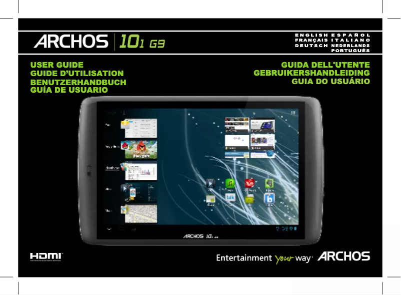 Page n°1 - Manuel utilisateur Archos 101 G9