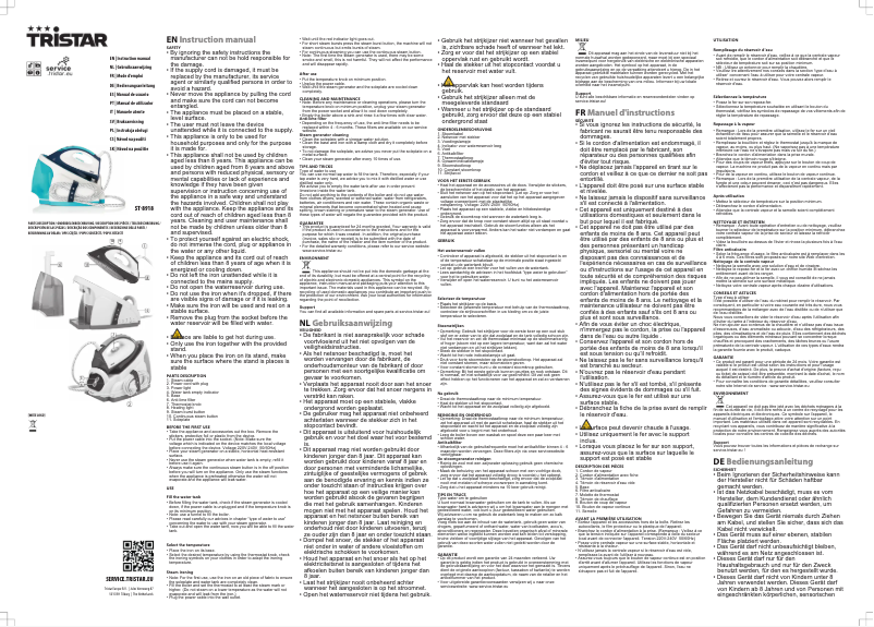 Page 1 de la notice Manuel utilisateur TriStar ST-8918